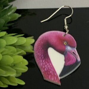 Flamingo Earring, Gift Idea, Florida Earring, Bird Earring, Flamingo Jewelry, FL